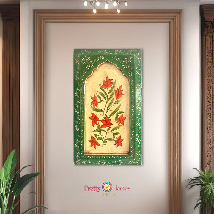 Festive Pichwai painting of Krishna with gopis celebrating divine Raas Leela under full moon