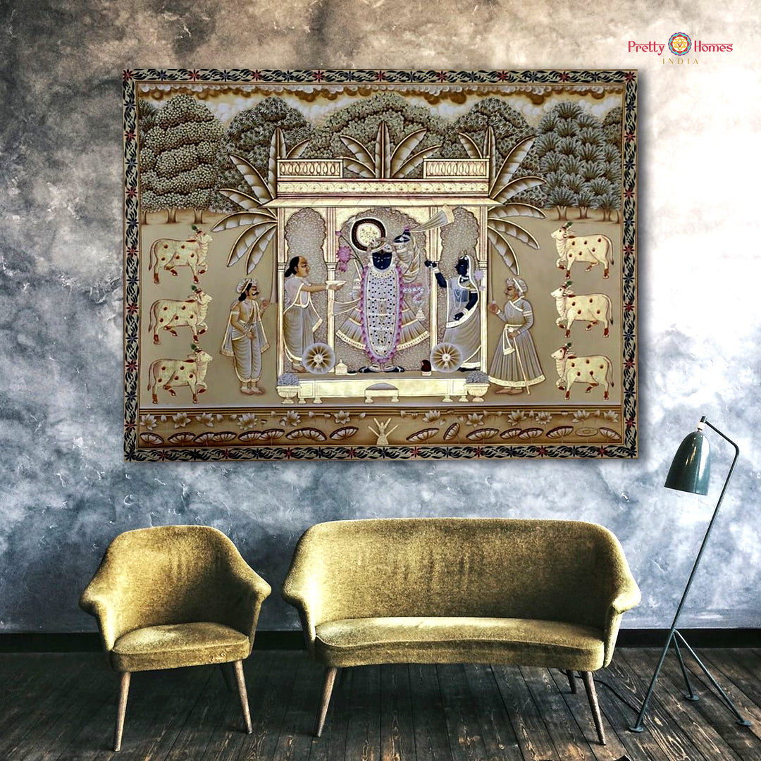 Pichwai Raj Bhog Done in 22 carat real gold Pretty Homes India