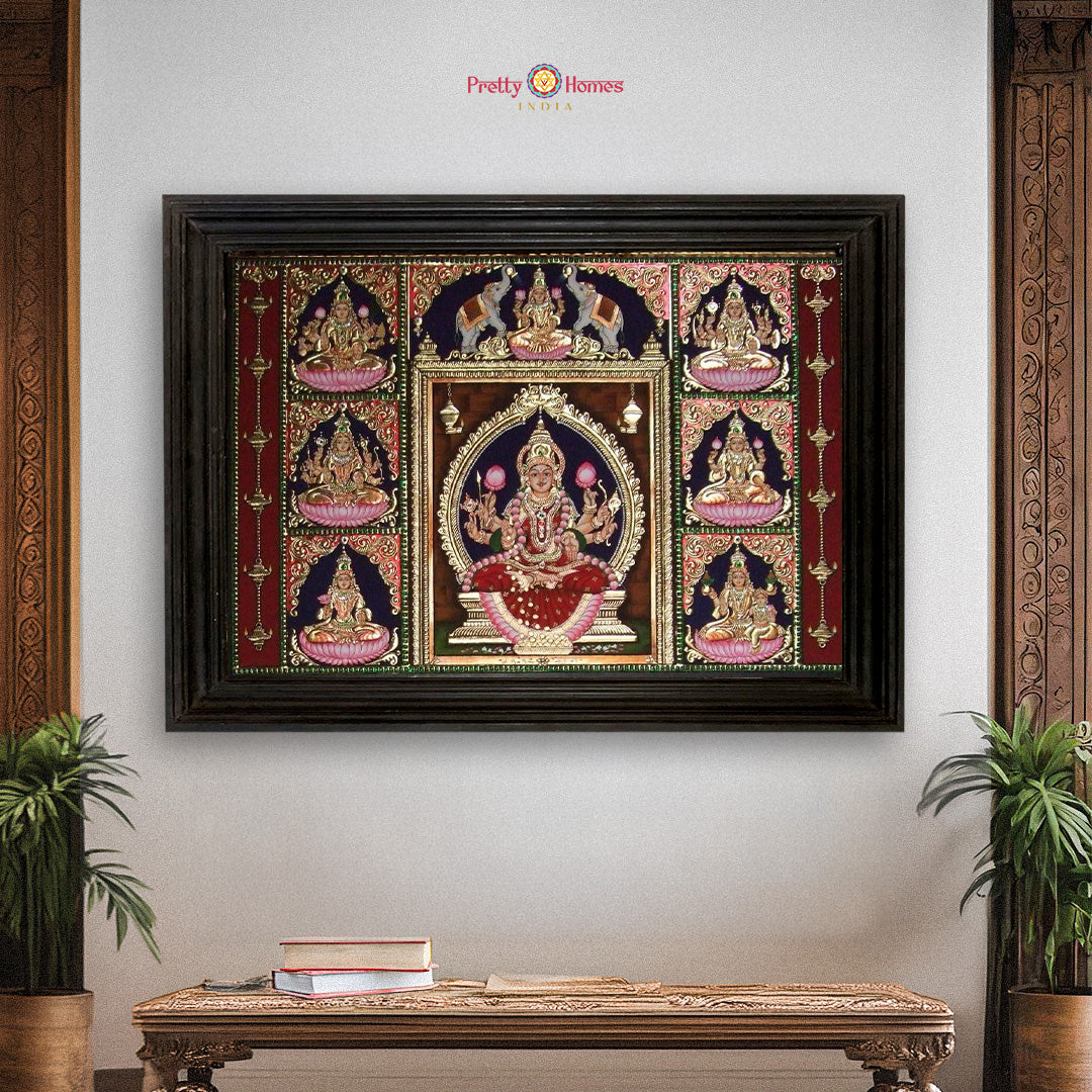 Goddess Lakshmi & Ashtalakshmi Tanjore Paintings