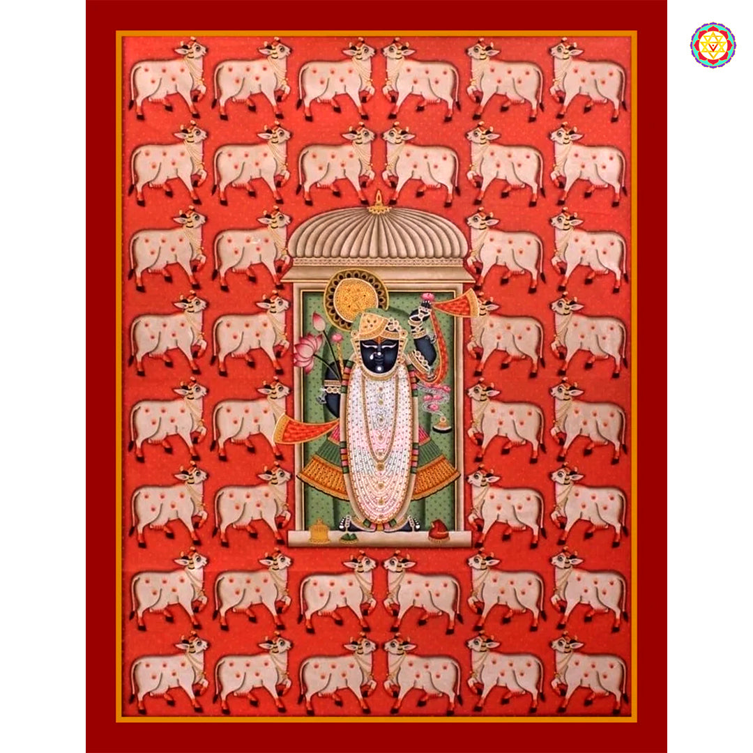 Pichwai - Shrinathji With Cows