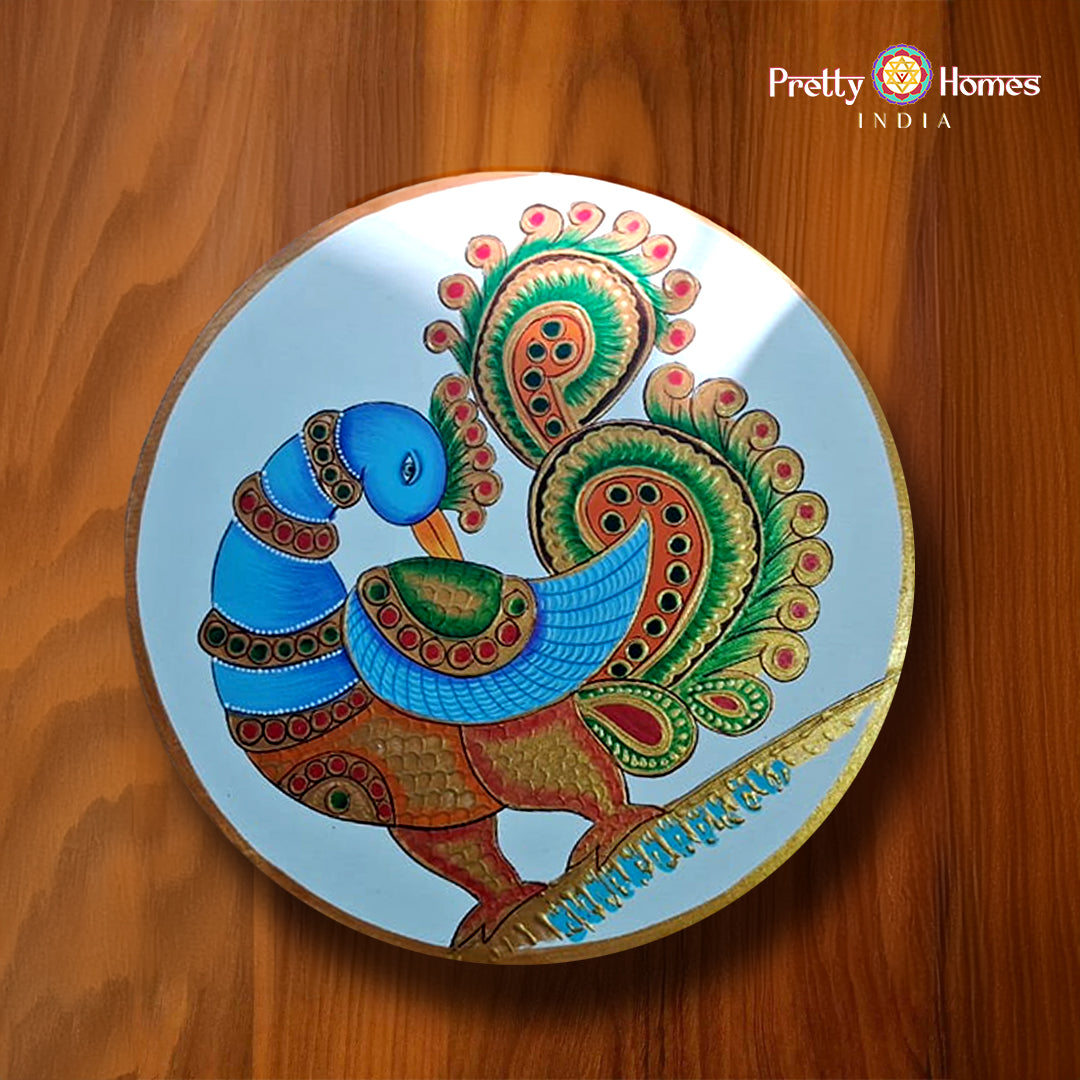 Peacock Wall Plate - 12 Inches