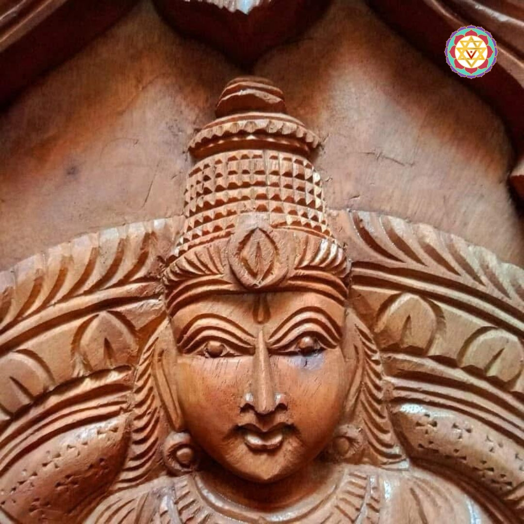 Hand Carved Lord Kubera Wall Hanging
