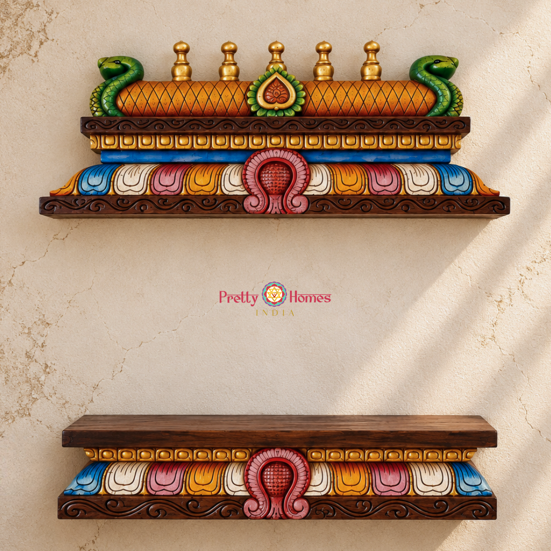 Chettinad Wooden Gopuram Set with Stand