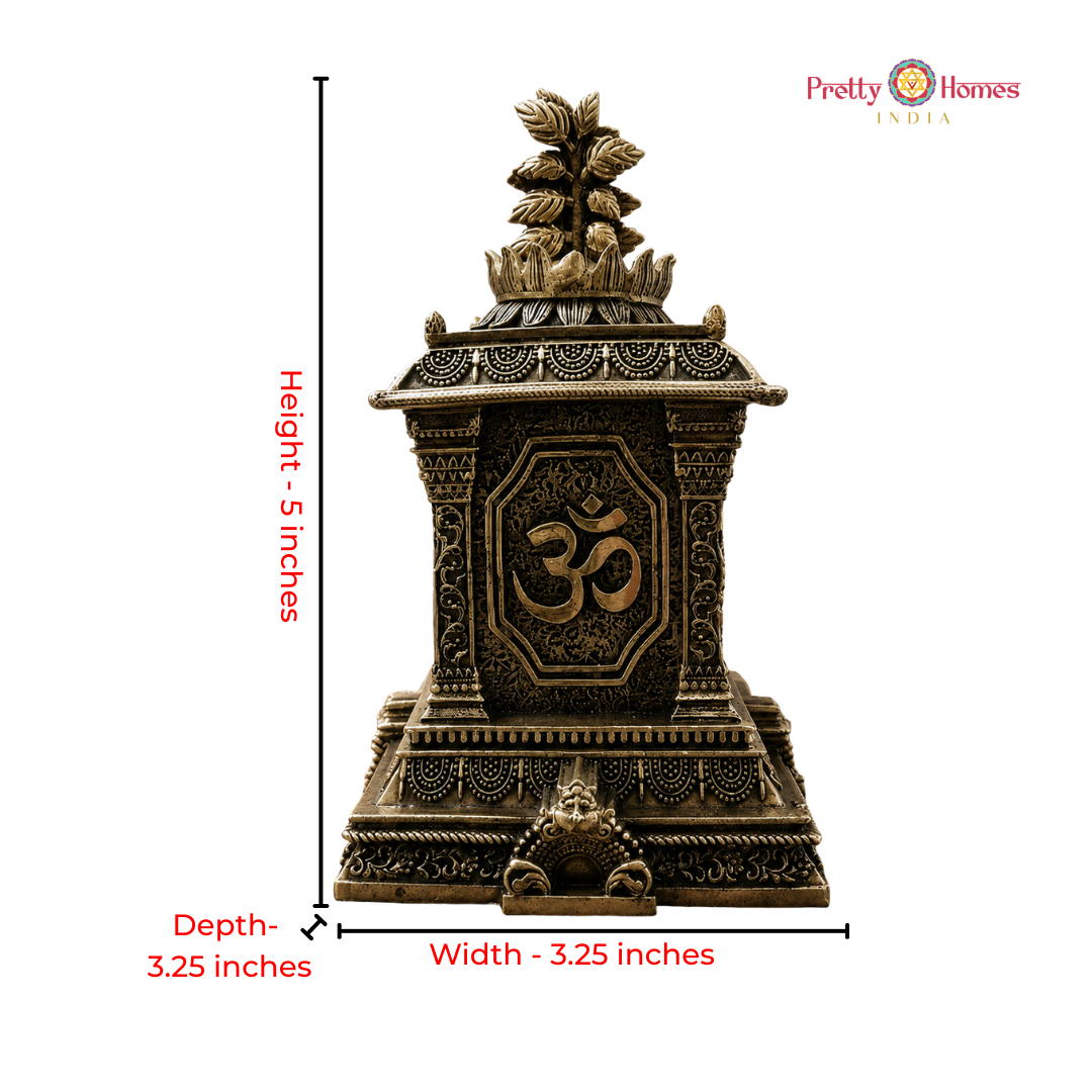Brass Tulsi Planter with Om Symbol
