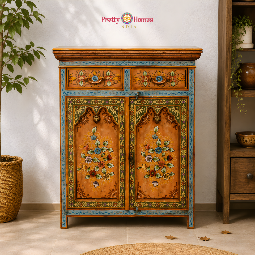 Handpainted Wooden Cabinet