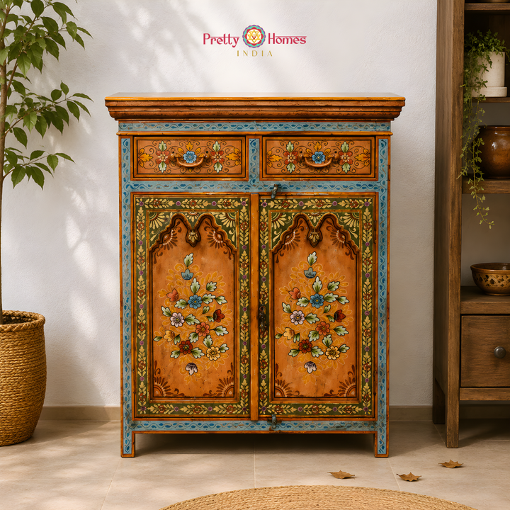 Handpainted Wooden Cabinet