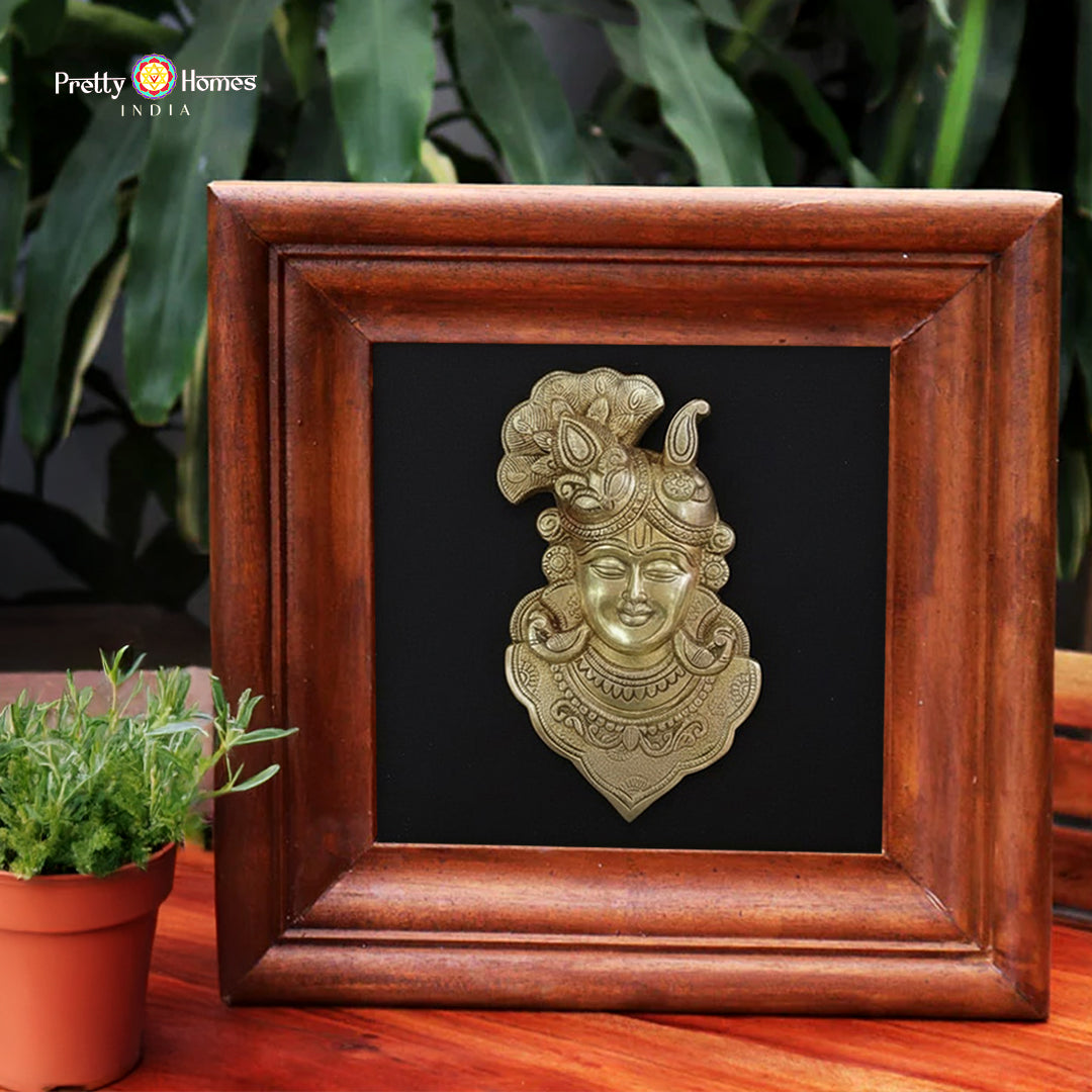 Shrinath ji idol brass wall art