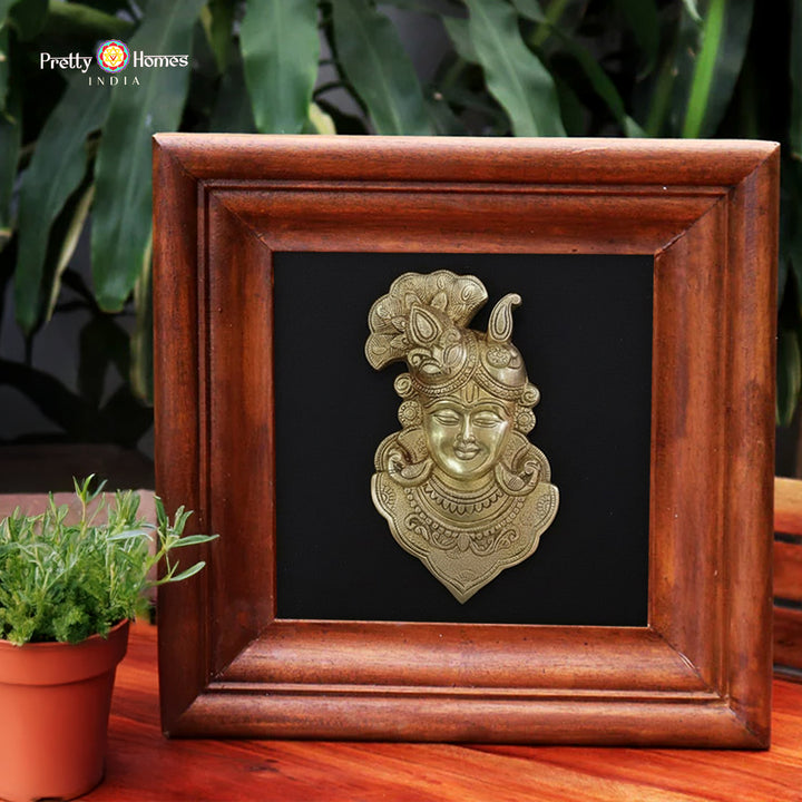 Shrinath ji idol brass wall art