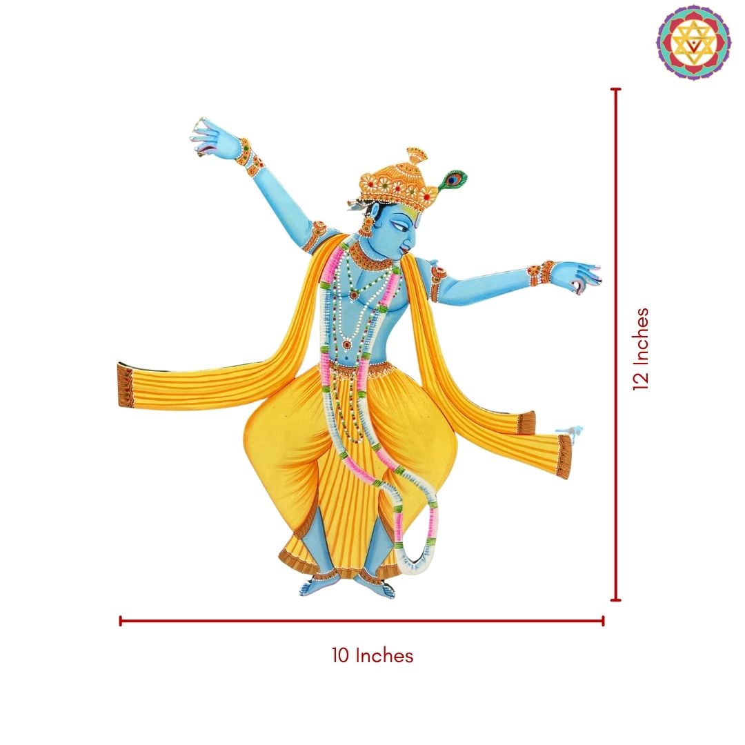 pichwai dancing krishna cutout krishna in graceful dance pose