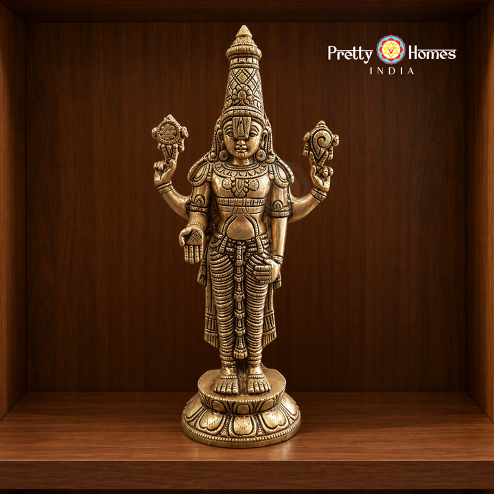 Brass Lord Tirupati Balaji / Perumal Statue