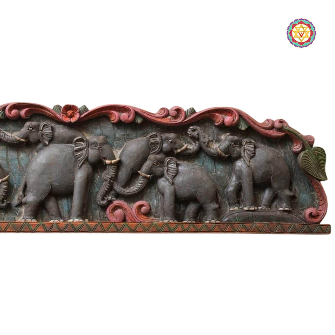 Wooden Elephants Wall Panel / Wall hanging