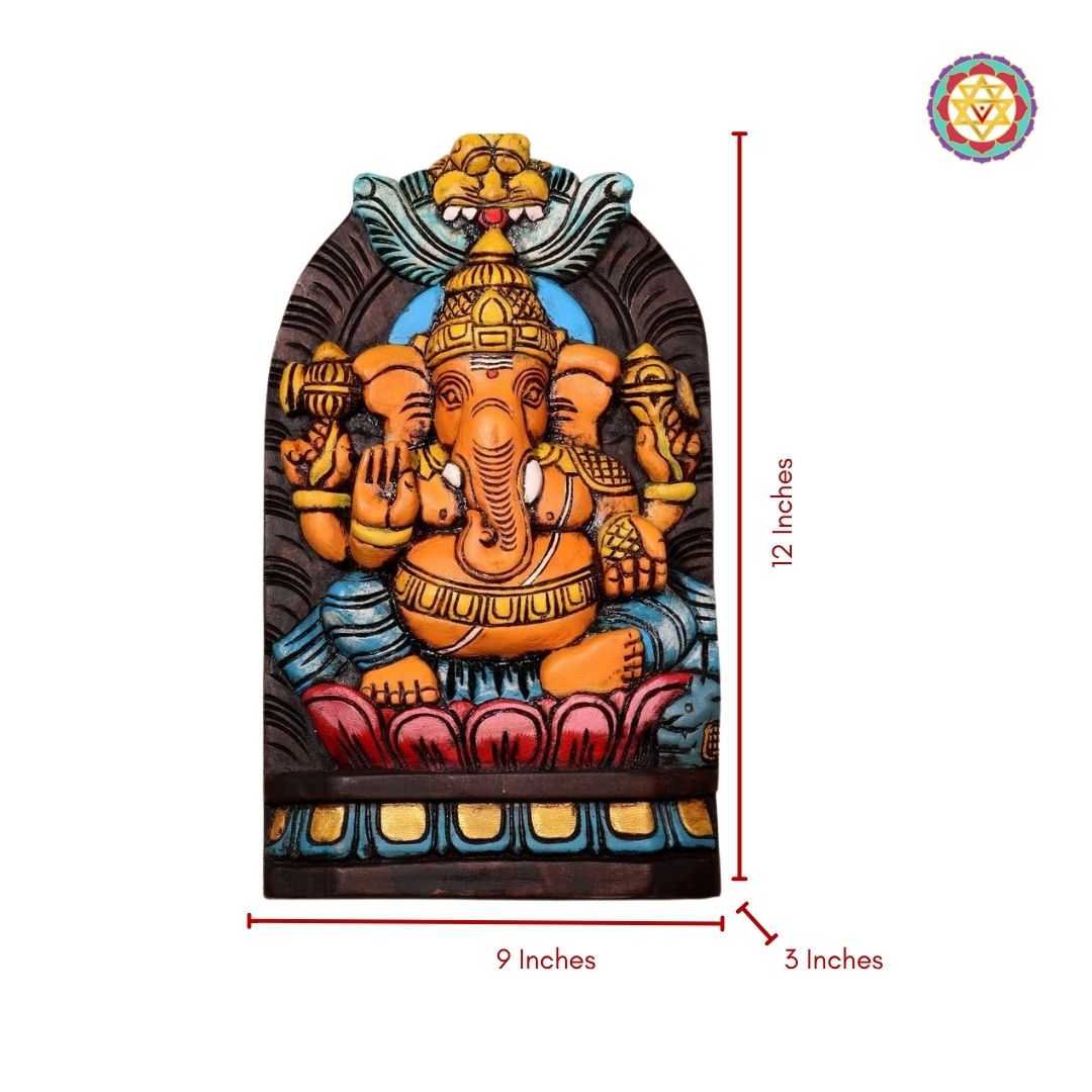 woodcarved Ganesha design &nbsp;mount /wall shelf /frame