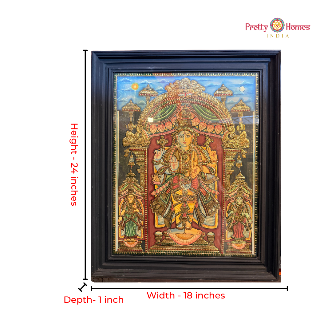 Divine Ardhanarishvara – Tanjore Painting
