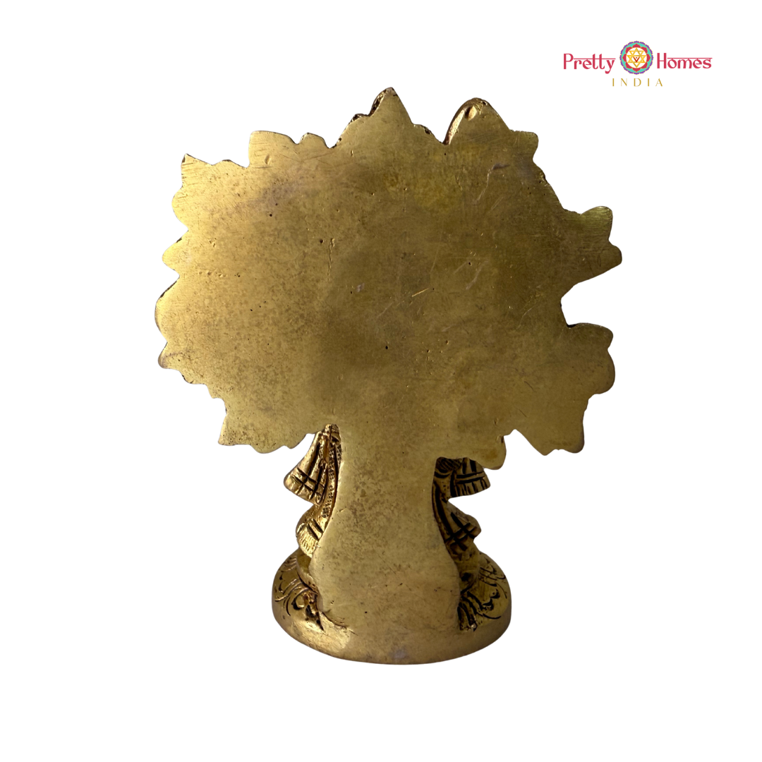 Brass Radha Krishna Under the Tree
