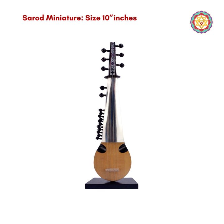 handcrafted sarod 10 inch wooden miniature musical instrument for collectors
