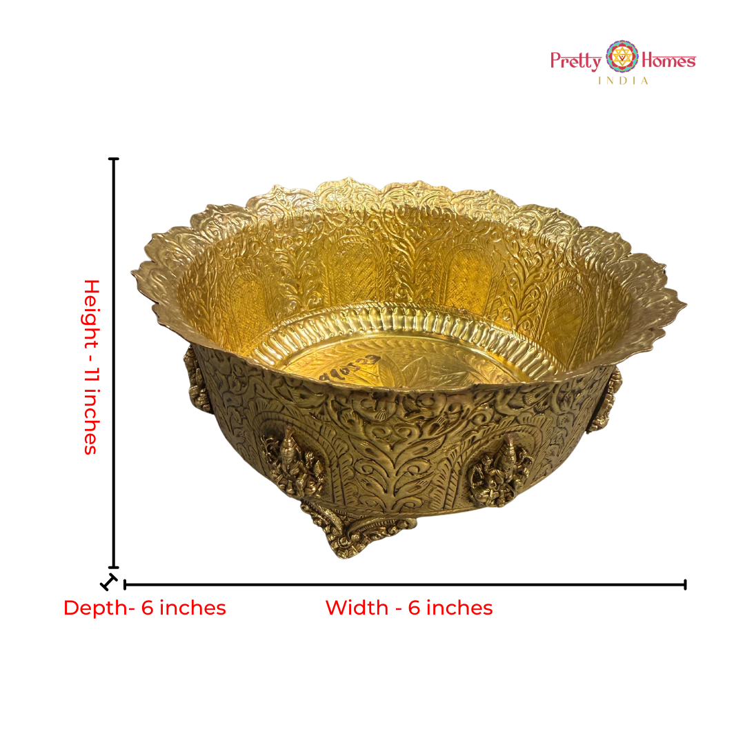 Ashtakshari Ashtalakshmi Design Uruli Display Bowl