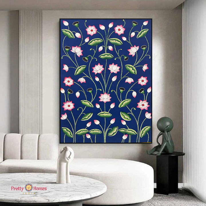 Pichwai: Lotus Pond / Kamal Talai pichwai painting