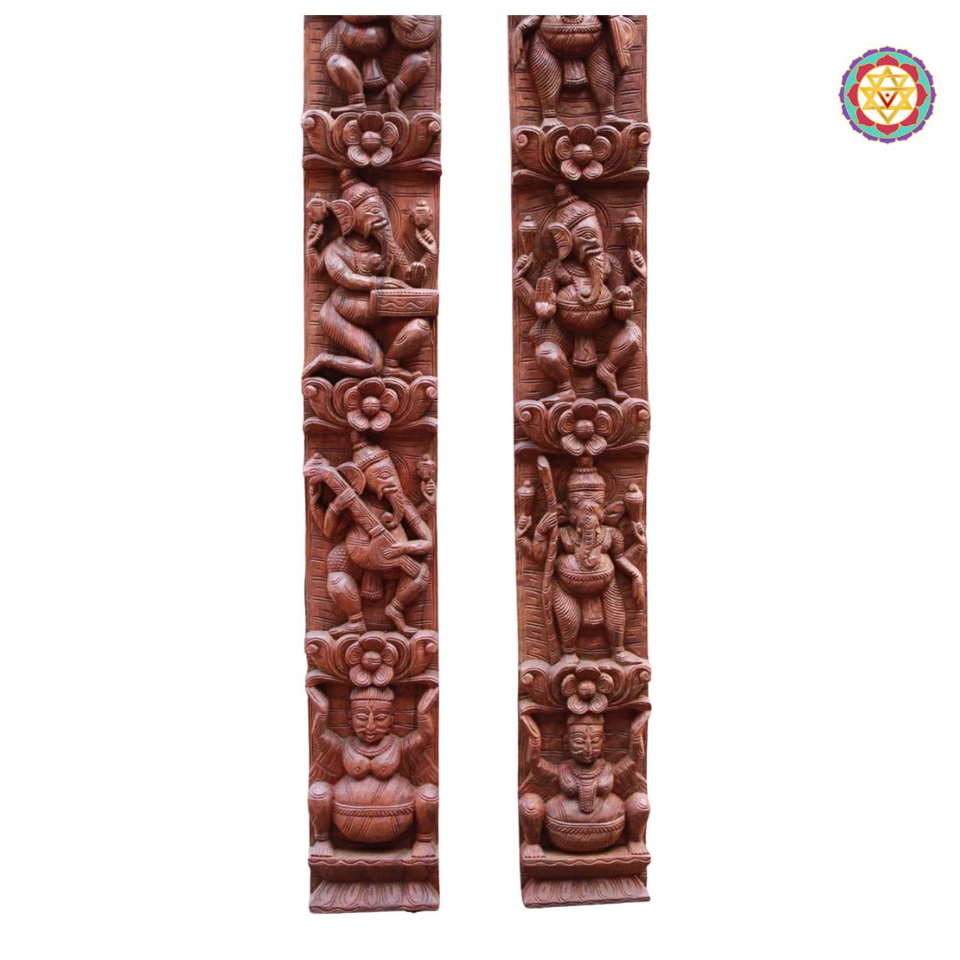 Polished finish view of Ganesha wall panels