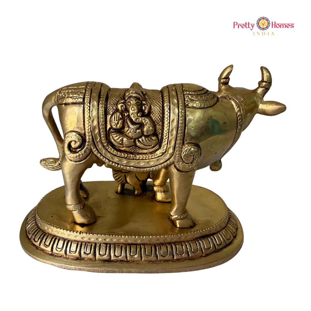 Brass Superfine Kamdhenu Cow with Calf
