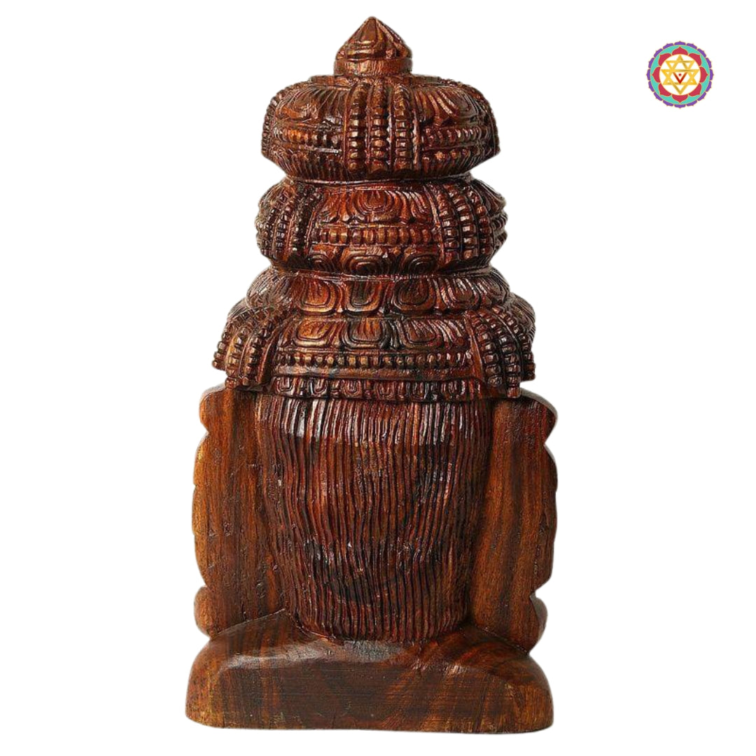 Antique multicolour Hanuman bust handcrafted by South Indian artisans