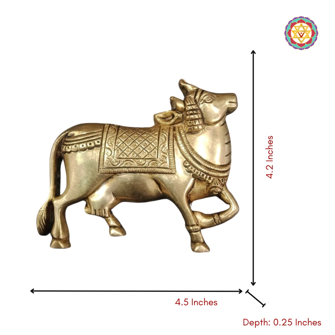 Divine brass cow wall hanging handmade by skilled artisans