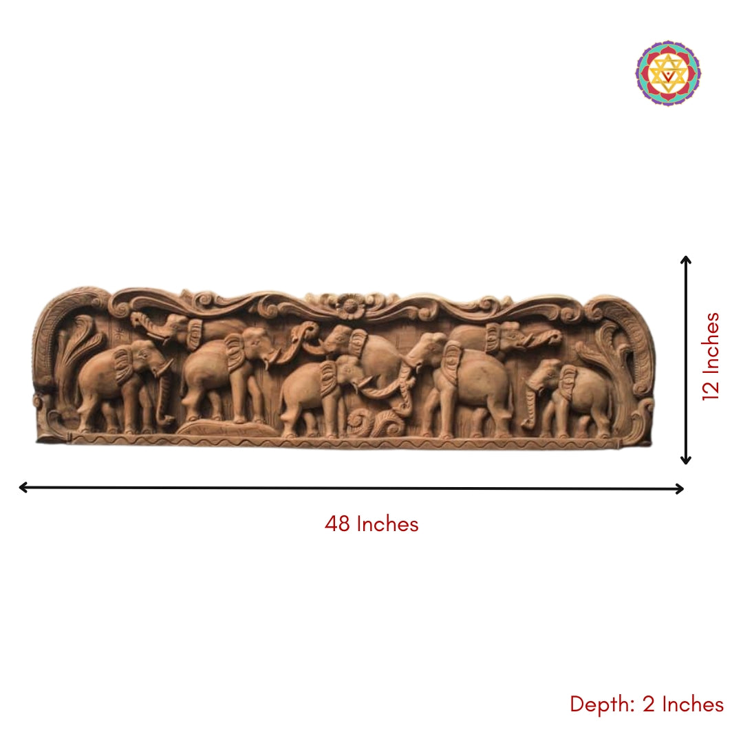 Wooden Elephants Wall Panel / Wall hanging