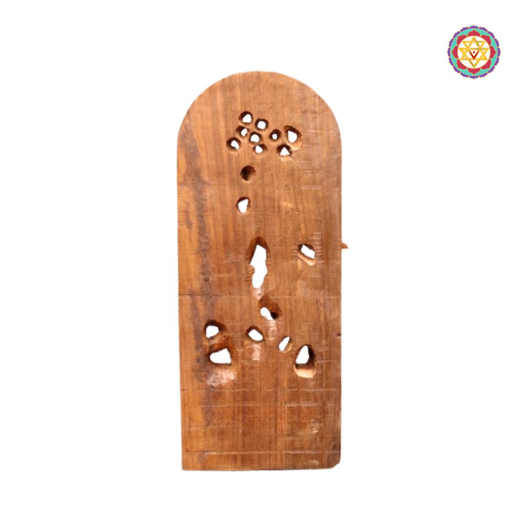 Exquisite 3-Foot Woodcarved Canopy Krishna with Flute & Radha – Tabletop & Wall Mountable Decor