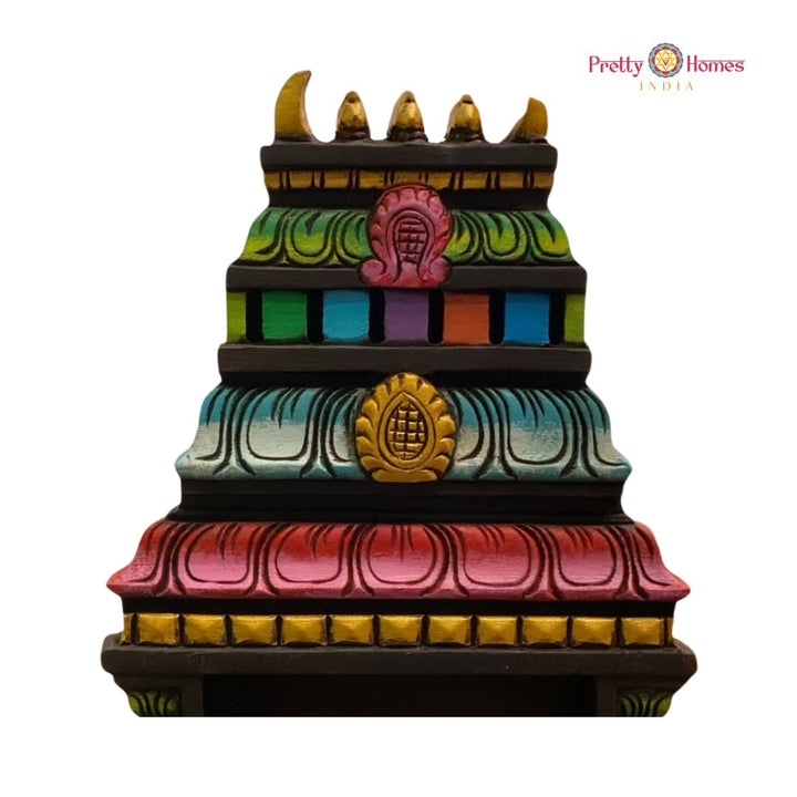 Handcarved Chettinad Gopuram Design Wall Shelf