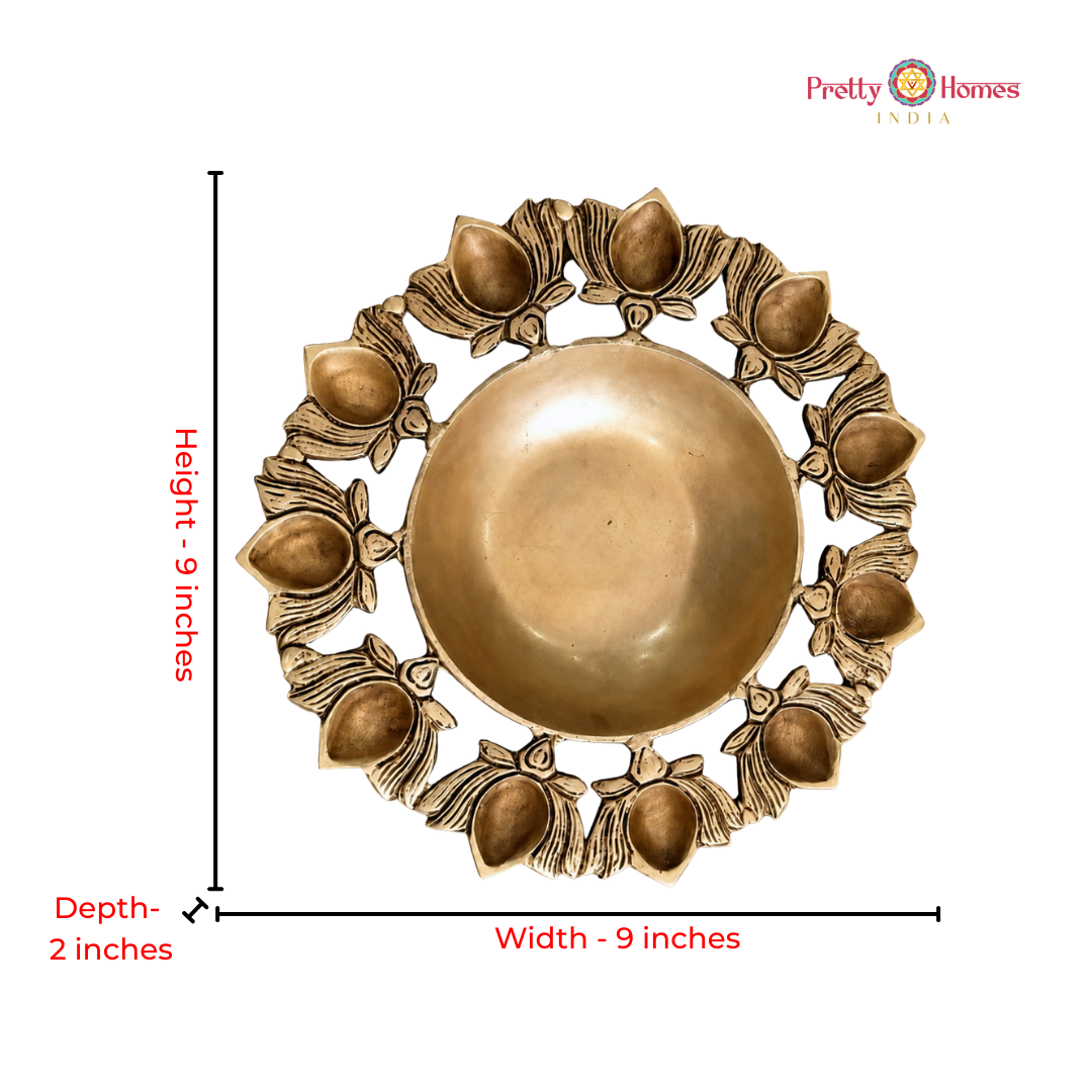 Brass Deepak Design Uruli / Bowl