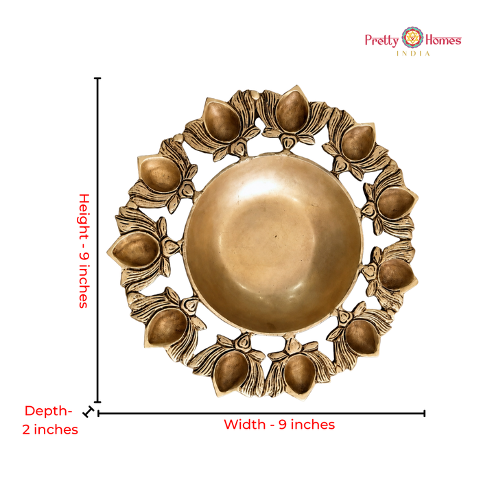 Brass Deepak Design Uruli / Bowl