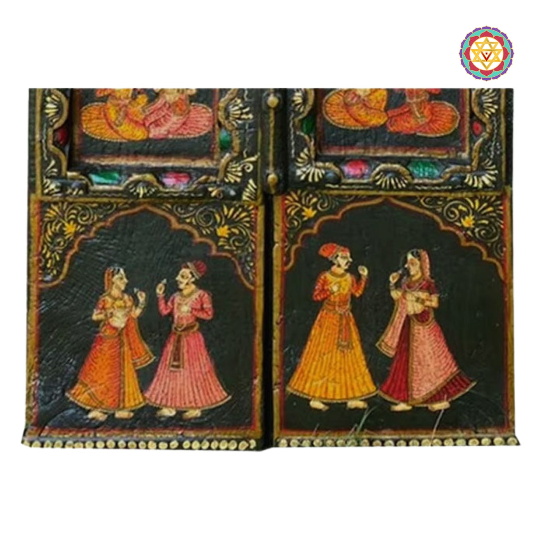 Side view showing panel depth and hand-painted finish