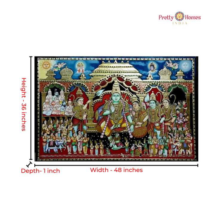 Lord Vishnu Darbar – Tanjore Painting