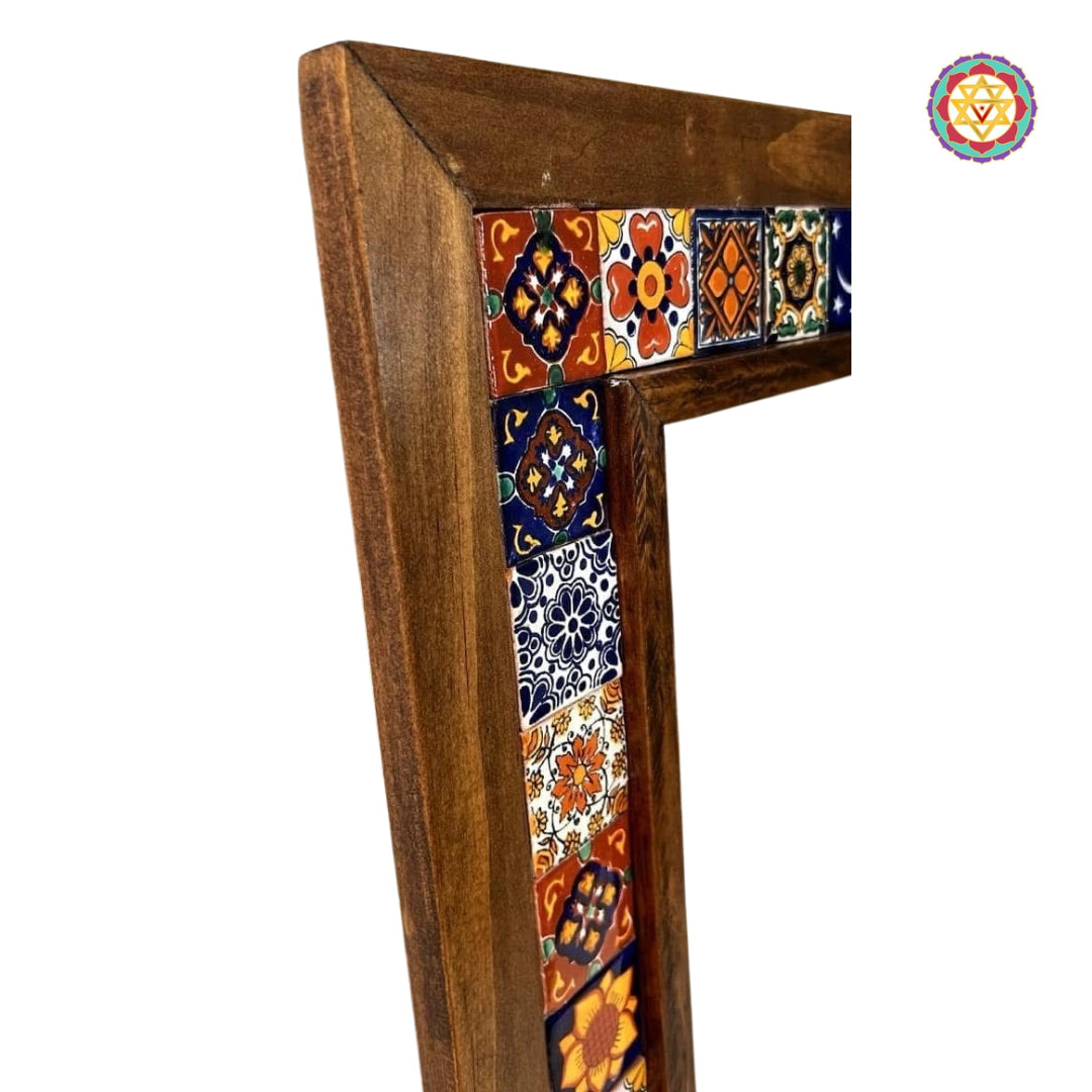 Side view showing wood polish and tile work