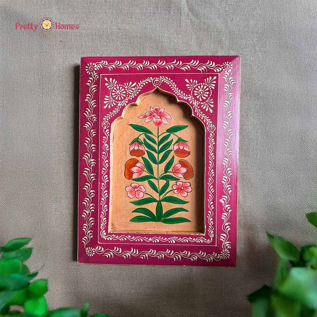 wooden handcrafted frame decorative border painted design