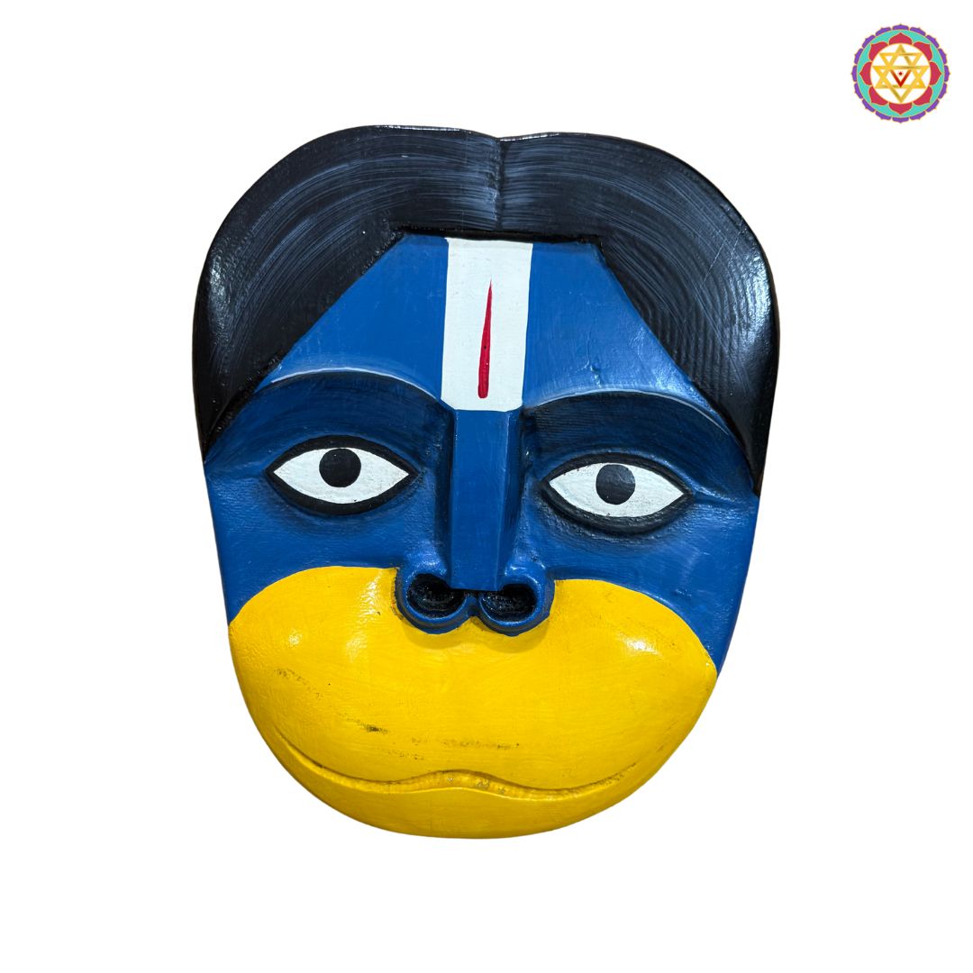 Aesthetic Wood Carved Hanuman Mask – Wall Mountable