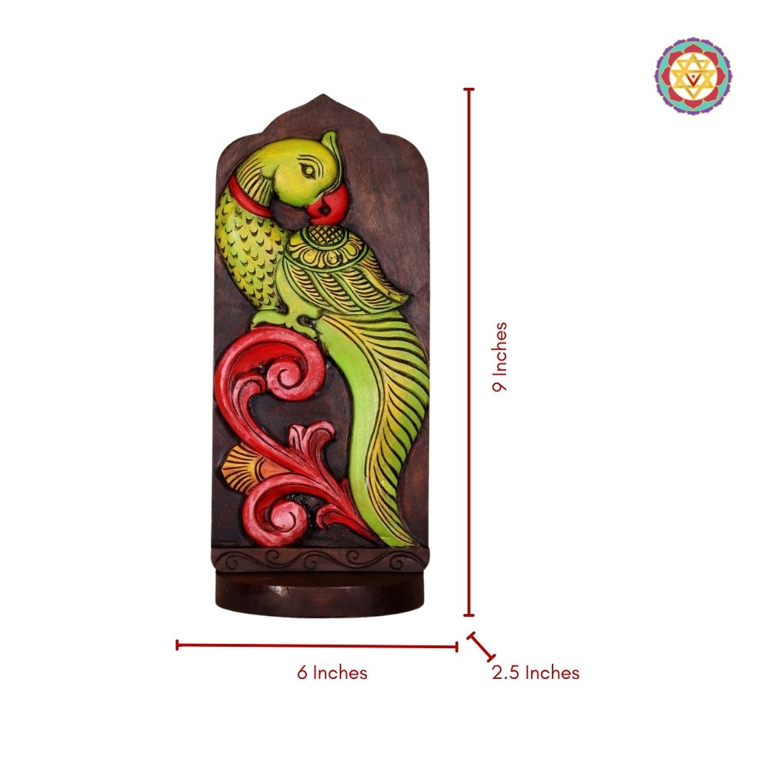 woodcarved multipurpose parrot design mount /wall shelf