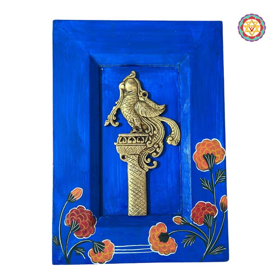 annapakshi wall decor styled on interior wall