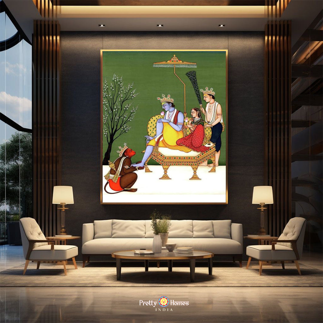 wooden lakshmi panel paired with vibrant swan brackets for temple decoration