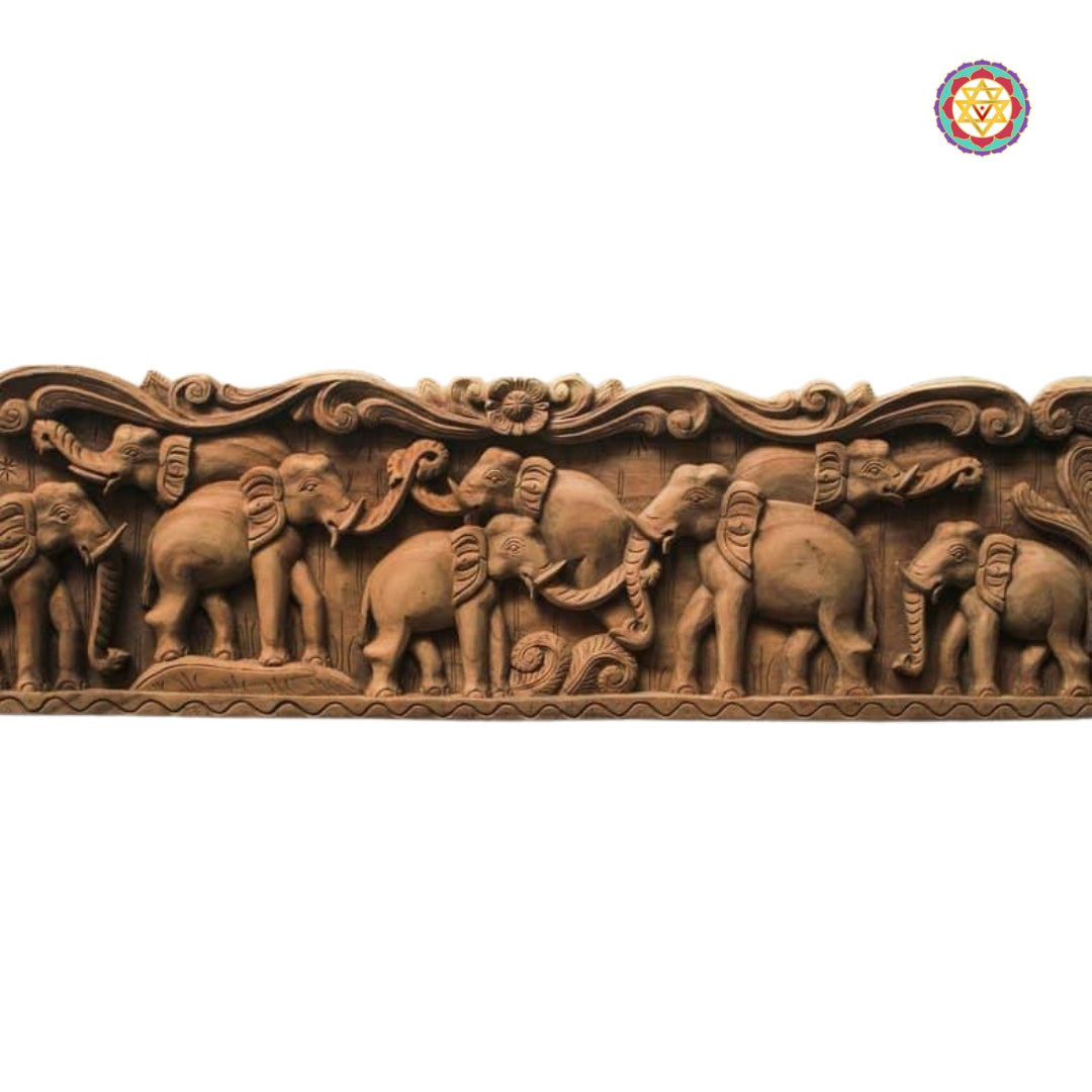 Wooden Elephants Wall Panel / Wall hanging