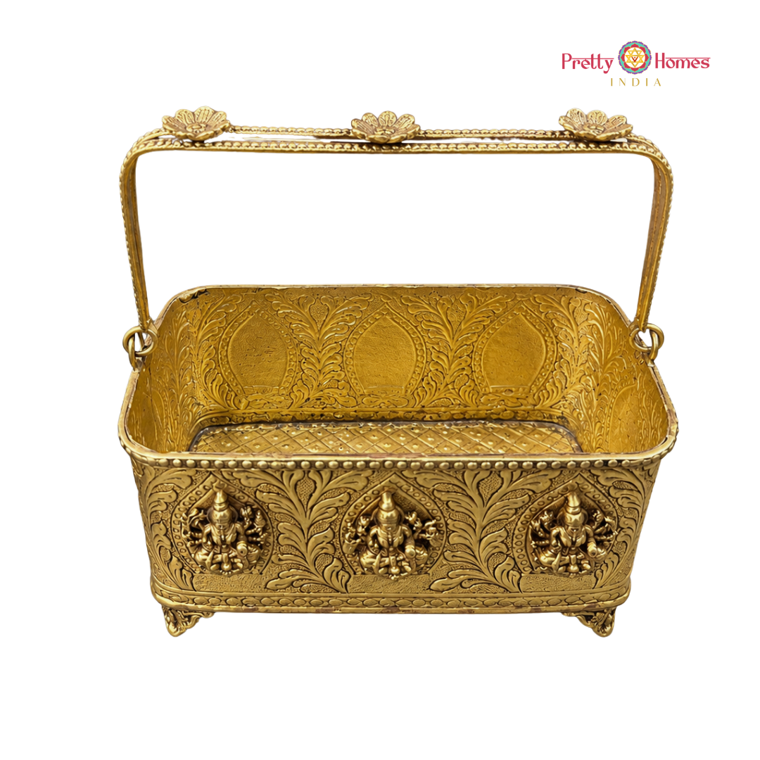 Ashtalakshmi Flower Basket – Multipurpose Brass Basket
