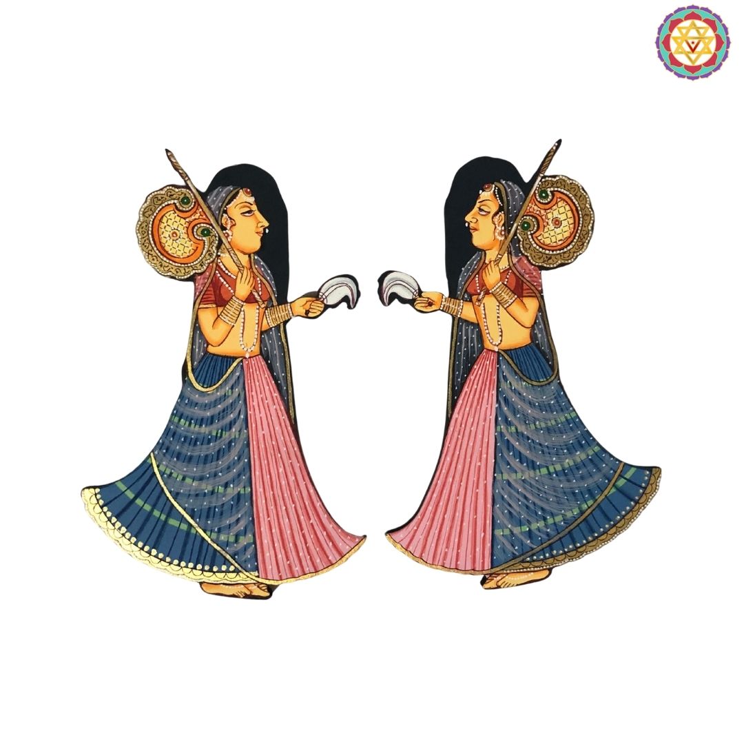 gopika mdf cutout pair decorative pichwai style figures