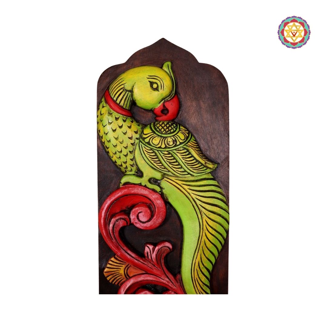 woodcarved multipurpose parrot design mount /wall shelf