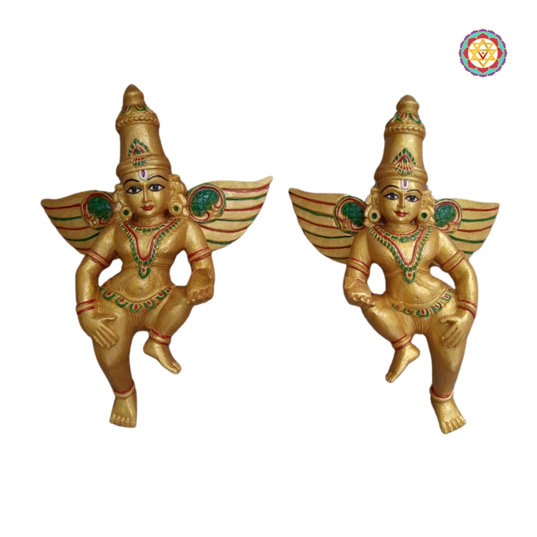 Woodcarved Gandharva /Indian Angel sculpture .Wall mountable (Single)