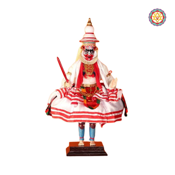 Kathakali Figurine - Handmade Traditional Decorative Wooden miniature Kathakali Doll (Hanuman)