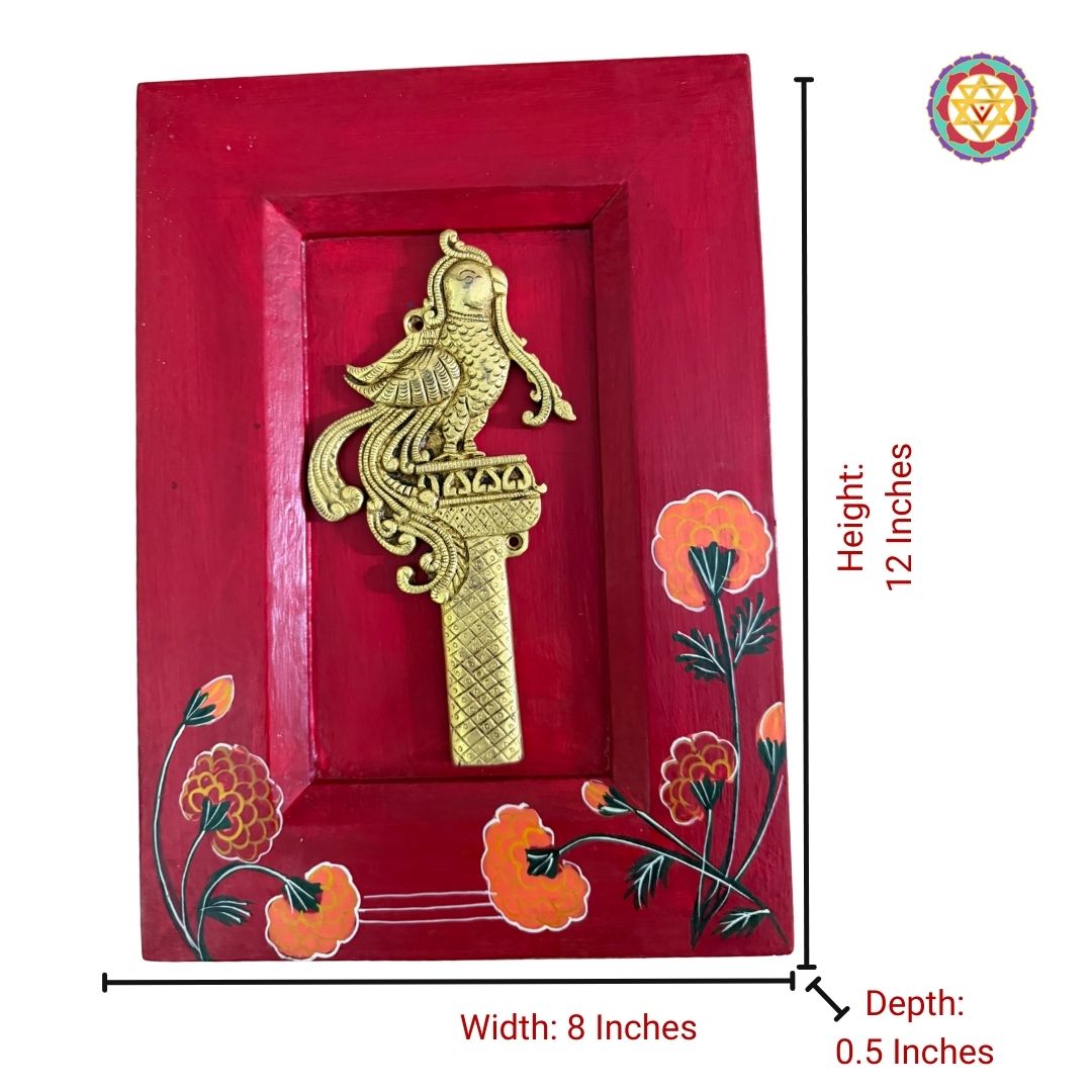 Set of 2 Brass Annapakshis | Artistic Wall Decor