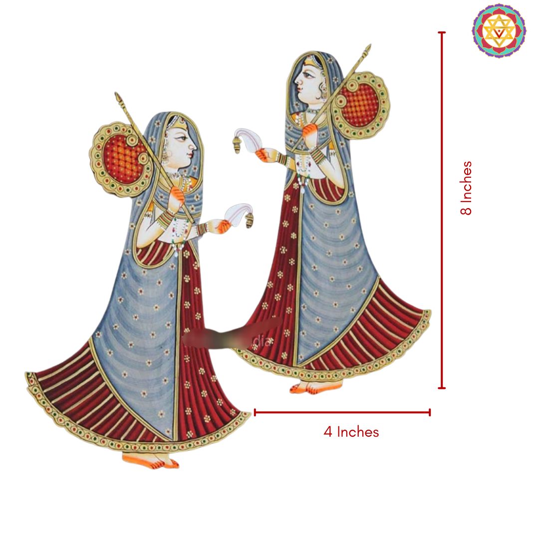 gopika mdf cutout handpainted textured folk art decor