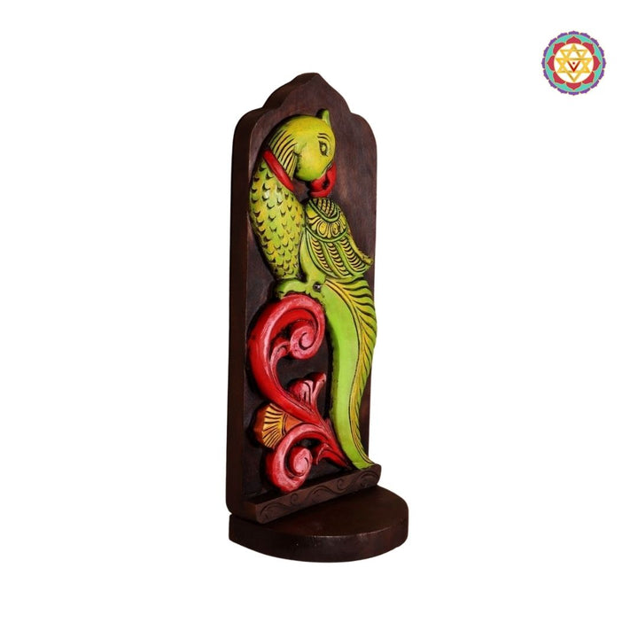 woodcarved multipurpose parrot design mount /wall shelf
