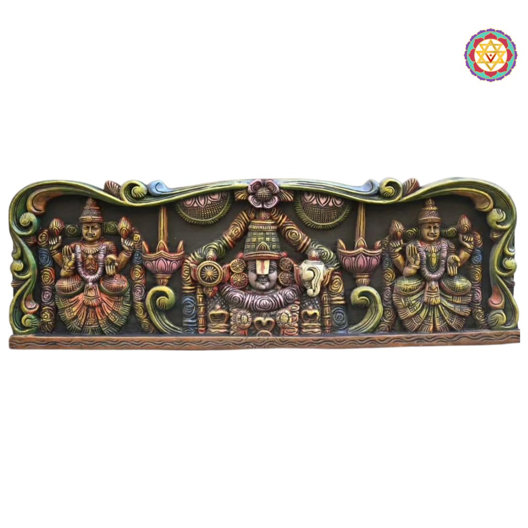 Full-width horizontal wall panel with divine trio