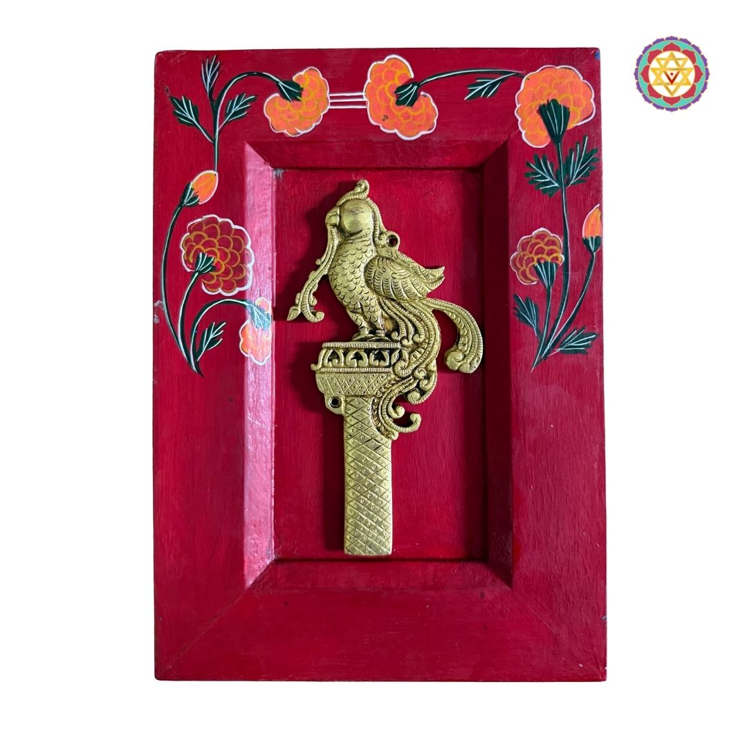 Set of 2 Brass Annapakshis | Artistic Wall Decor