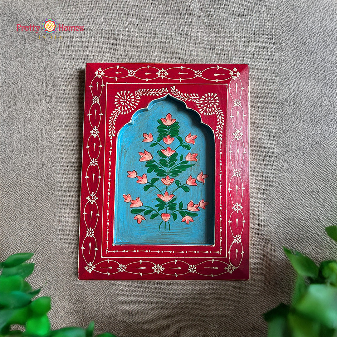 wooden frame decorative handcrafted floral corners